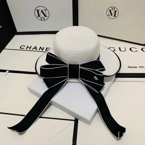 hat female summer beach hat sun protection by the sea sun hat sun bow bucket hat vacation hat fashion temperament