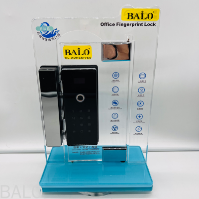 Glass Door Lock Fingerprint Lock Smart Lock Password Lock Single and Double Doors Wiring Free Smart Fingerprint Glass Door Password Lock