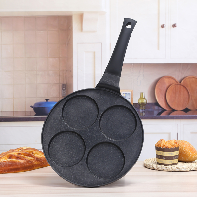 round Non-Stick Frying Pan with 4 Holes Flat Bottom