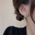 Korean Net Red Wind Light Extravagant Love Heart Zircon Stud Earrings Retro Easy Matching French Pearl Earrings Sterling Silver Needle Ear Rings