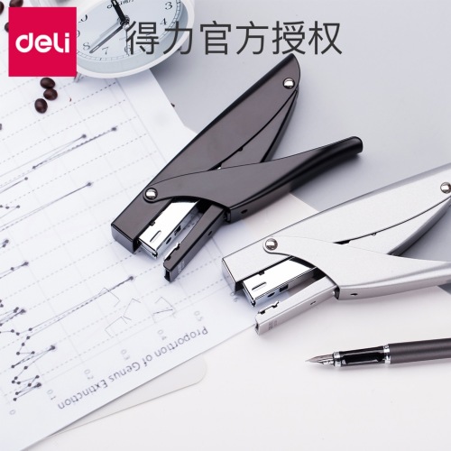 deli 0346 hand-held stapler no. 12 metal hand-held medium stapler rotating pliers-type labor-saving stapler