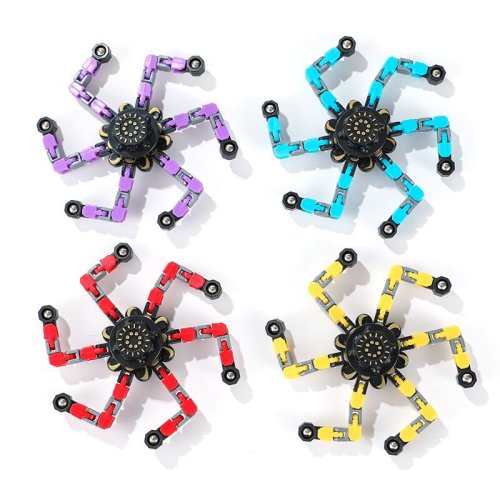 deformable fingertip mechanical magnetic gyro toy rotating boy black technology finger decompression artifact