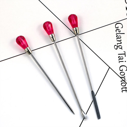 . poking needle stirring rod digging powder spoon crystal epoxy uv glue nail tools diy handmade jewelry accessories