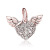 Panjia New Bright Heart-Shaped Zircon Wings Gem Spherical Pendant Handmade DIY Ornament Accessories