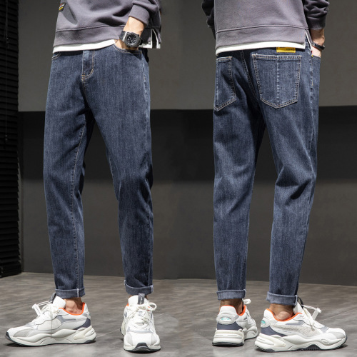 men‘s pants men‘s straight thin cropped jeans men‘s summer loose high-end men‘s casual men‘s pants wholesale