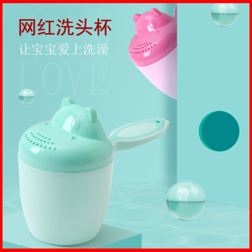 children‘s shampoo cup baby baby shower shampoo cup baby gift wholesale factory direct hippo shampoo spoon