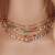 Foreign trade color zircon necklace full of zirconium necklace popular ornament
