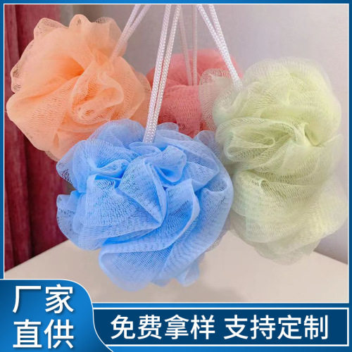 fine mesh bath ball multi-color bath brush back bath utensils bath artifact bath flower bath towel bath ball wholesale