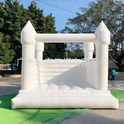 Outdoor Inflatable Wedding Trampoline European and American Children's Birthday Party White Mini Trampoline Castle Export Inflatable Model Manufacturer