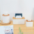 K10-7160 Bamboo Wood Primary Color round Shape Tissue Box Living Room Home Pumping Creative Storage Box Sanitary Paper Extraction Box