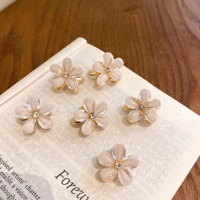 Korean Style Alloy Pearl Barrettes New Fashion Flower Bang Hairpin Hair Claw Small Hair Grabbing Clip Hair Accessories Best-Seller on Douyin