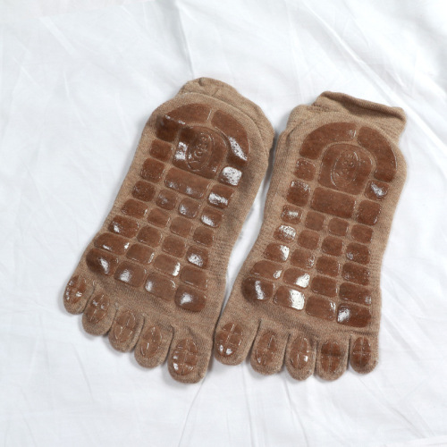 men‘s yoga toe socks toe socks toe socks full toe open toe sports hard-wearing sweat-absorbent floor toe socks non-slip
