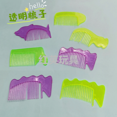 Hot Selling Transparent Comb Dolphin Shape Mixed Color Girl Toy Doll Accessories Gifts Factory Direct Sales Wholesale