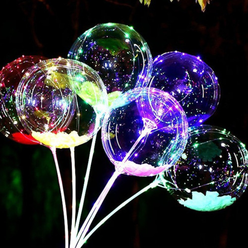 Cross-Border Internet Celebrity Bounce Ball Light-Emitting Night Market Stall Toys 20-Inch Cartoon Transparent Bounce Ball Factory Wholesale