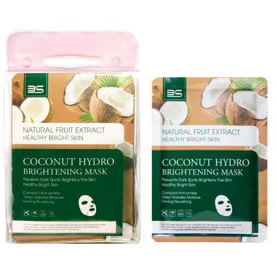For Export Coconut Tender, Smooth, Moisturizing and Hydrating Facial Mask Gentle, Moisturizing, Skin-Friendly and Breathable Female Fruit Mask Sheet