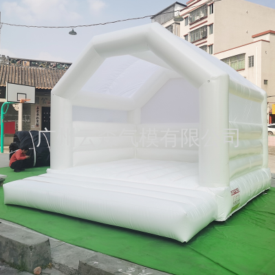 Outdoor Inflatable Jumping Bed White Wedding Castle European-Style Outdoor Decorative Slide for Wedding Activities Children's Trampoline Manufacturer