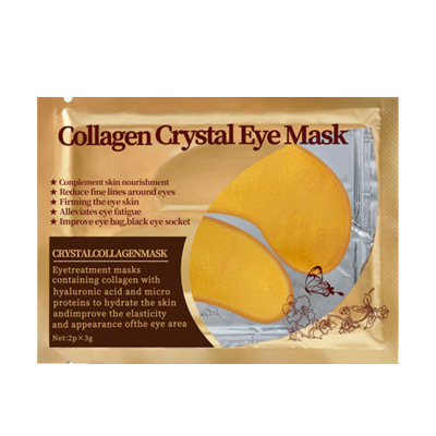 For Export Butterfly Gold Eyes Mask Foreign Trade Wholesale 24K Collagen Protein Firming Crystal Eye Pad