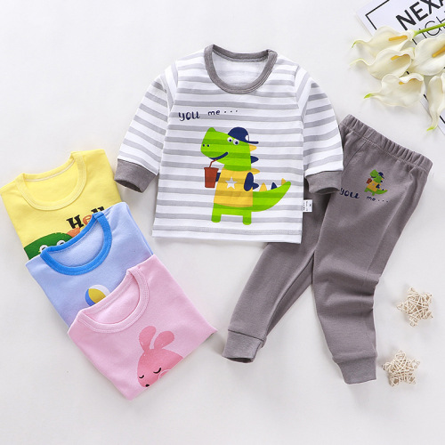 autumn and winter children‘s cotton underwear set baby autumn clothes long pants children autumn clothes boys and girls pajamas children‘s clothing wholesale