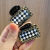 Korean Style Chessboard Black and White Plaid Rhinestone Hair Claws Fashion Elegant Hair Clip Bang Clip Simple Best-Seller on Douyin New Hair Accessories