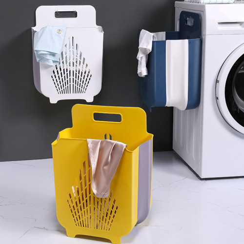 hayan/haiying laundry basket household foldable wall hanging bathroom storage basket dirty clothes storage basket dirty clothes basket