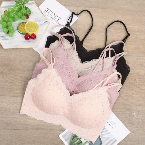 518 sexy lace wireless bra sports comfortable push up adjustment beauty back underwear seamless bra high-end female