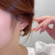 Korean Internet Celebrity Light Luxury Opal Asymmetric Earrings Women's High-Grade Zircon All-Match Earrings Sterling Silver Needle Earrings