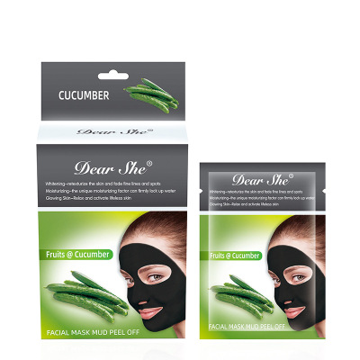 For Export Dear She Cucumber Mask Tearing Blackhead Suction Mask Black Nose Mask Green Tea Powder Blackhead