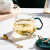 Good-looking Glass Cup Cup with Spoon Lid Breakfast Cup Household Drinking Cups Coffee Cup with Handle Ins Style Girl