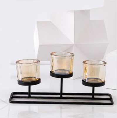 Simple Iron Crafts Candlestick Metallic Desktop Decoration Props Table Decoration Candlestick Modern Simple Ware