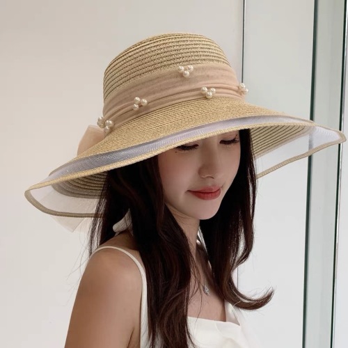 internet celebrity straw hat women‘s summer beach seaside travel sunshade vacation sun protection big brim cool hat sun hat