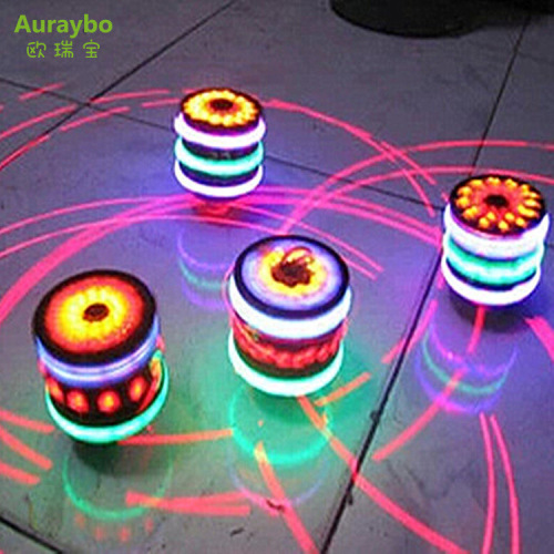 flash wood-like gyro colorful music luminous wood-like gyro stall toy supply manufacturers wholesale