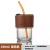 Bamboo Joint Cup Lid Straw Glass Cup Couple Good-looking Coffee Cup New Water Cup Trending Creative Gift Cup