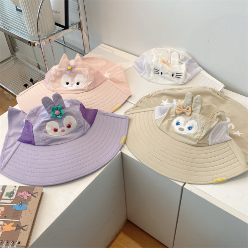 children‘s star delu hat summer oversized brim shawl sunshade cute sun hat boys and girls baby beach sun hat