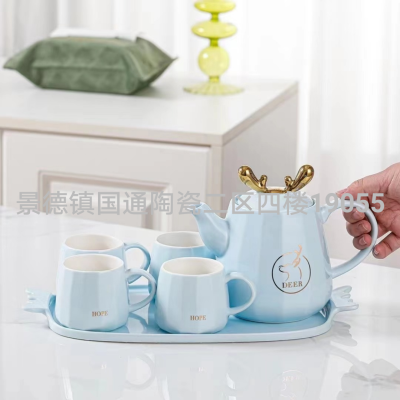 Coffee Cup Tea Set Tea Ceremony Tea Cup Water Cup Foreign Trade Ceramics Wholesale Jingdezhen Ceramics