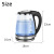 Household 2L Blue Light Glass Electric Kettle Stainless Steel Automatic Power-off Kettle Tea Boiling Health Pot Kettle