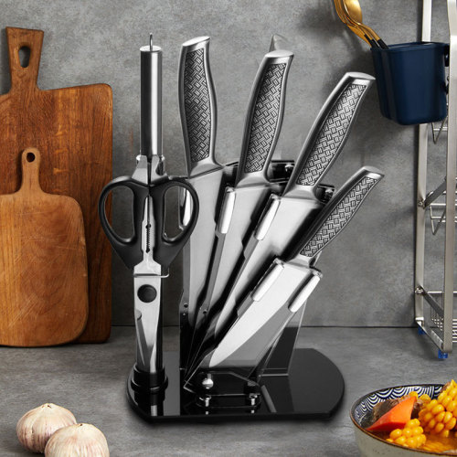 Household Forging Kitchen Knife Set Kitchen Knife Slicing Knife Chef Knife Bone Cutting Knife Gift Knife Seven-Piece Knife Set