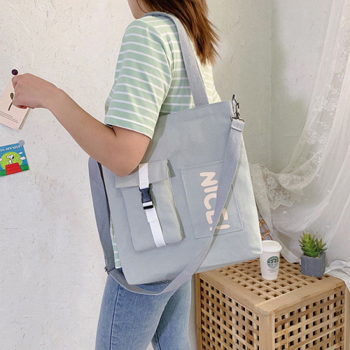 new canvas bag female art student class handbag korean fashion fresh crossbody bag shopping shoulder bag