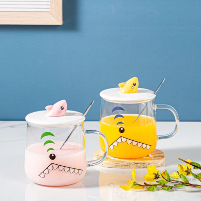 New Three-Dimensional Dancing Whale Glass Cartoon Cute Milk Cup Scented Tea Cup