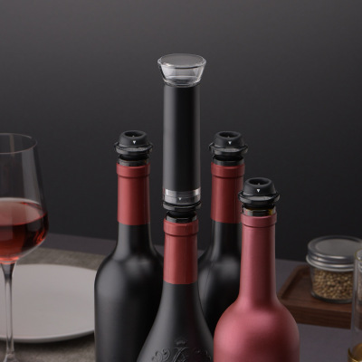 Factory Direct Supply ABS Plastic Wine Stopper Red Wine Vacuum Air Exhaust Cylinder Red Wine Vacuum Suction Pump Wine Stopper