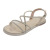 2021summer New Rhinestone Sandals Women 40 Flat Fairy Style Roman Strap Large Size Women's Shoes 41-43