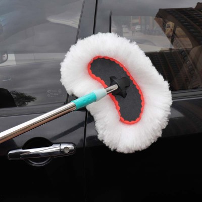Car Milk Silk Mop Car Telescopic Brush Wipe Telescopic Soft Fur Wax Mop Long Handle Car Wash Dust Remove Brush
