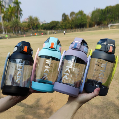 tkk popular large capacity sports portable plastic water cup outdoor fitness straw space sports kettle