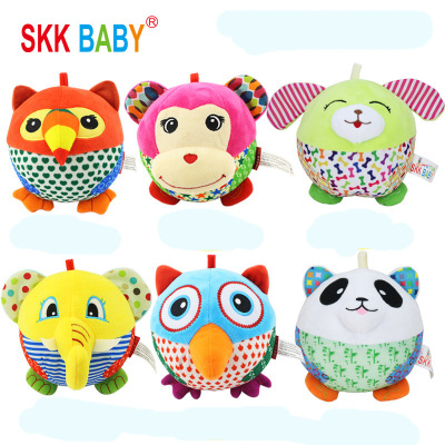 Skkbaby Plush Doll Rattle Animal Doll Ball Cross-Border Comfort Toy Factory Wholesale