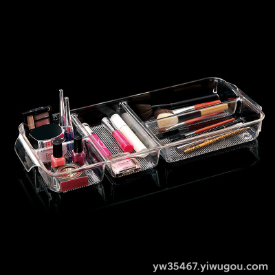 T02-2221 European-Style Multi-Grid Cosmetics Storage Box Storage Box Multi-Purpose Eyebrow Pencil Finishing Box Sundries Storage Box Storage Box
