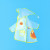 Qiwu Baby Children Raincoat Rain Boot Set Eva Cute Cartoon Transparent Raincoat Toddler Non-Slip Children's Rain Boots