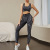 Spring and Summer European and American New Striped Printed Jacquard Seamless Pants Shorts Sports Underwear Sweat Wicking Moisture Absorption Yoga Suit