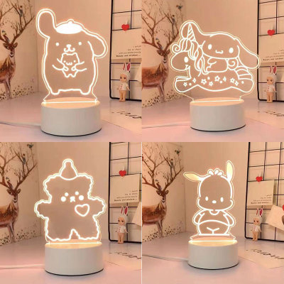 Small Night Lamp Customized Cartoon 3D Table Lamp Bedroom Cute Bedside Lamp Creative DIY Activity Logo Gift Cinnamoroll Babycinnamoroll