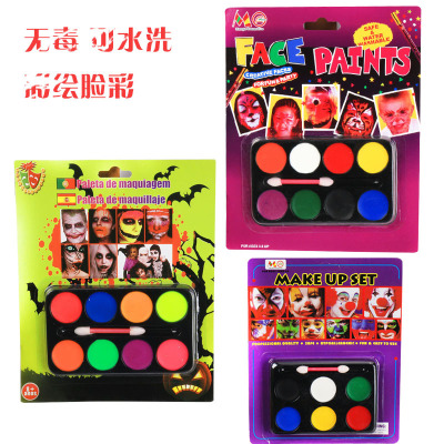 6 Colors Face Paint Body Painting 8 Colors Masquerade Halloween Painting Pigment Set Solid Painting Pigment