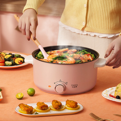 Coati Electric Frying Pan Household Electric Caldron Dormitory Students Small Electric Pot Electric Cooking All-in-One Pot Electric Caldron