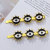 European and American New Accessories Gold-Plated Devil's Eye Hair Clip Bar Shaped Clip Fashion Punk Hairpin Side Clip Female